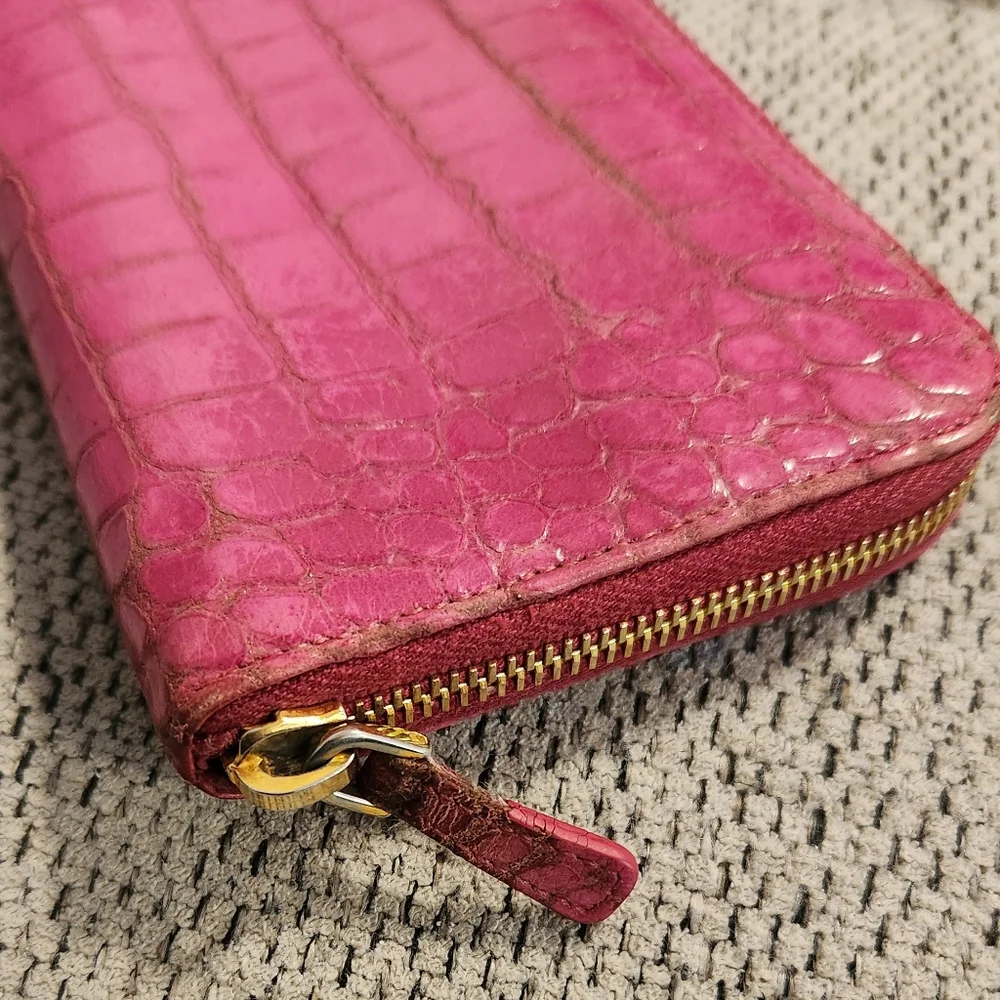 Miu Miu Croc Embossed St. Coco Lux Zip Wallet - Picture 13 of 14